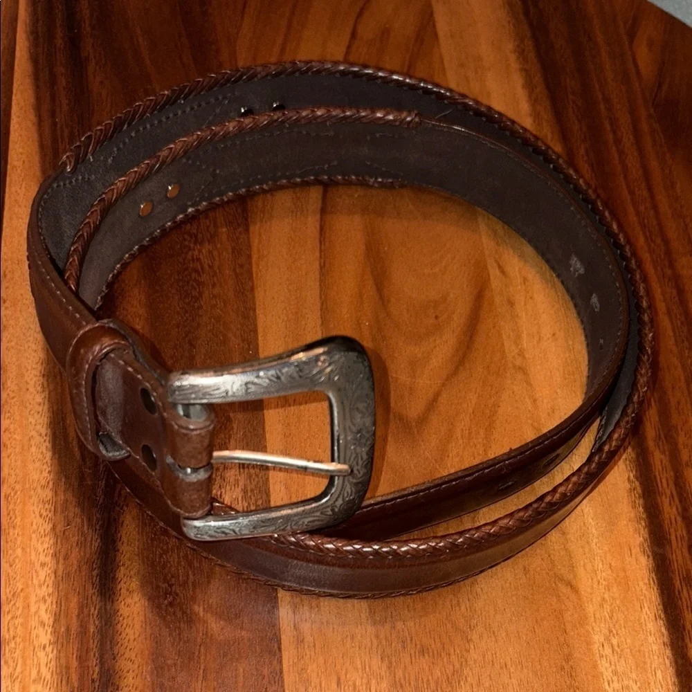 Wrangler Men's Brown Leather Belt 42/105 - Picture 2 of 9